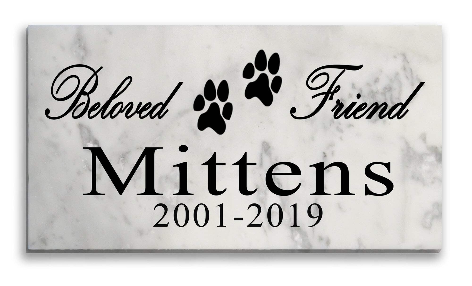 Cat Memorial Stone Plaque Grave Marker Personalized Headstone