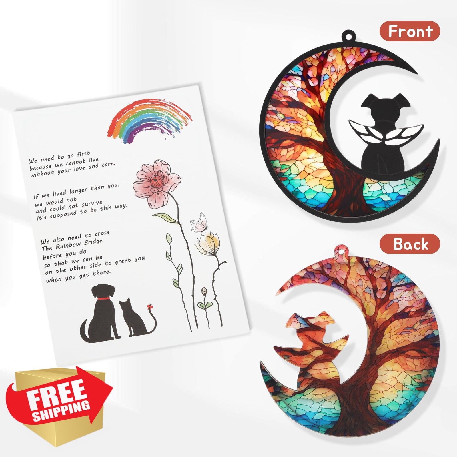 GLIDESMOOTH Dog Memorial Life Tree