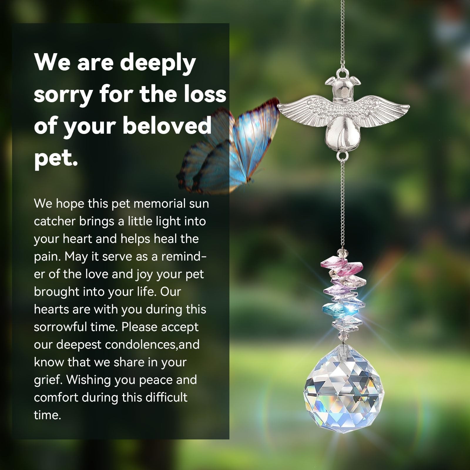 Loss of Dog Sympathy Gift, Dog Memorial Suncatcher, Pet Loss Sympathy Gifts |…