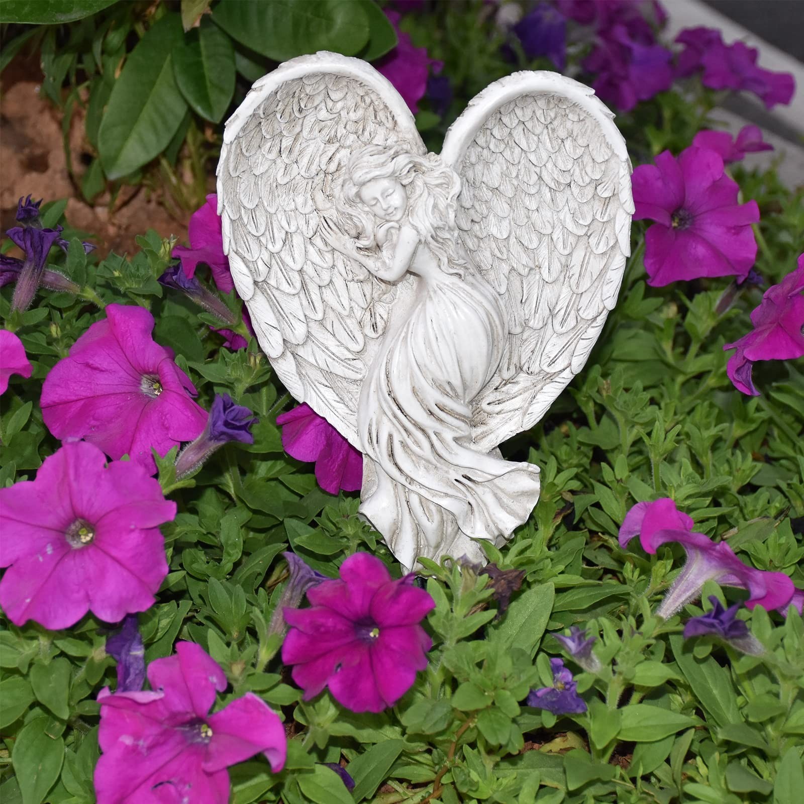 Sleeping Angel Garden Outdoor Statue Memorial Angel Figurine & Sculpture Memo…