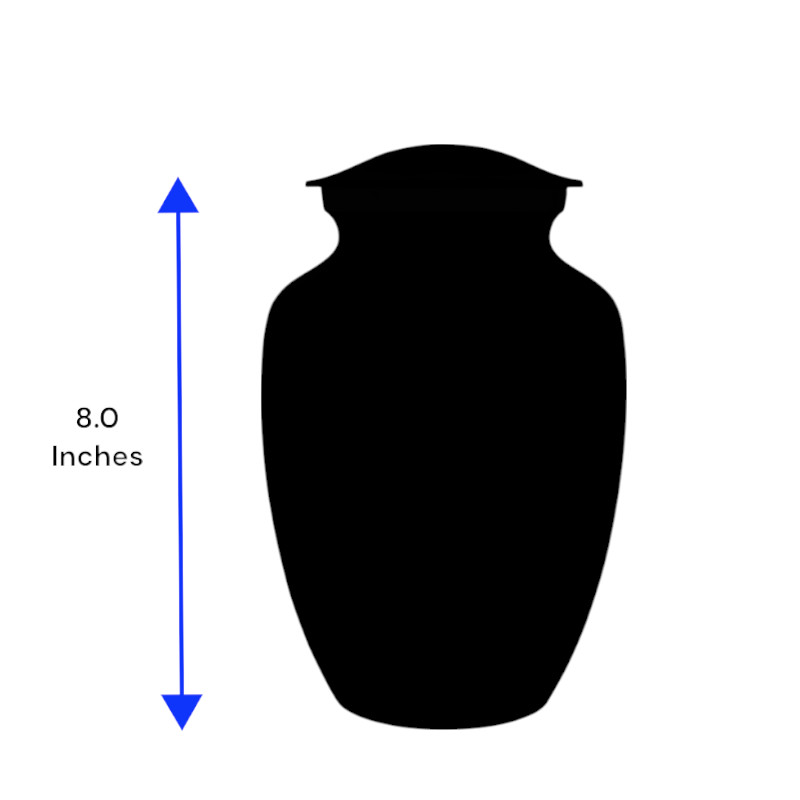 8 Inch Marble Cremation Adult Memorial Medium Urn for Child Pet Ashes with Bag
