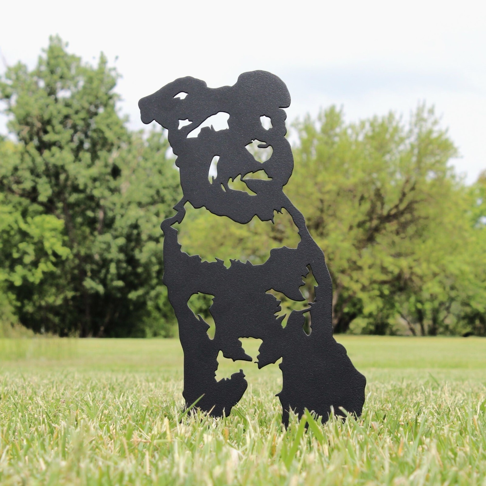 Schnauzer Black Metal Dog Silhouette