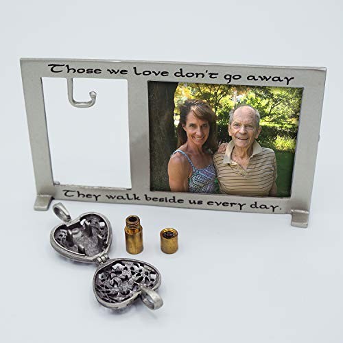 Memorial Photo Frame with Vial for Ashes or a 5-1/4 by 3-Inch Those We Love