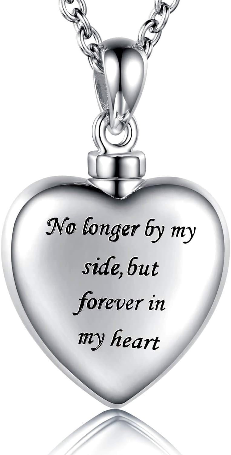 Dainty Pet Memorial Jewelry – 925 Silver Ash Pendant Necklace for Grieving Souls