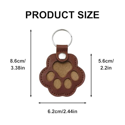 Sitiaus Paw Shaped Dog Hair Keychain Pet Fur Memory Charm for Dog & Cat Fur