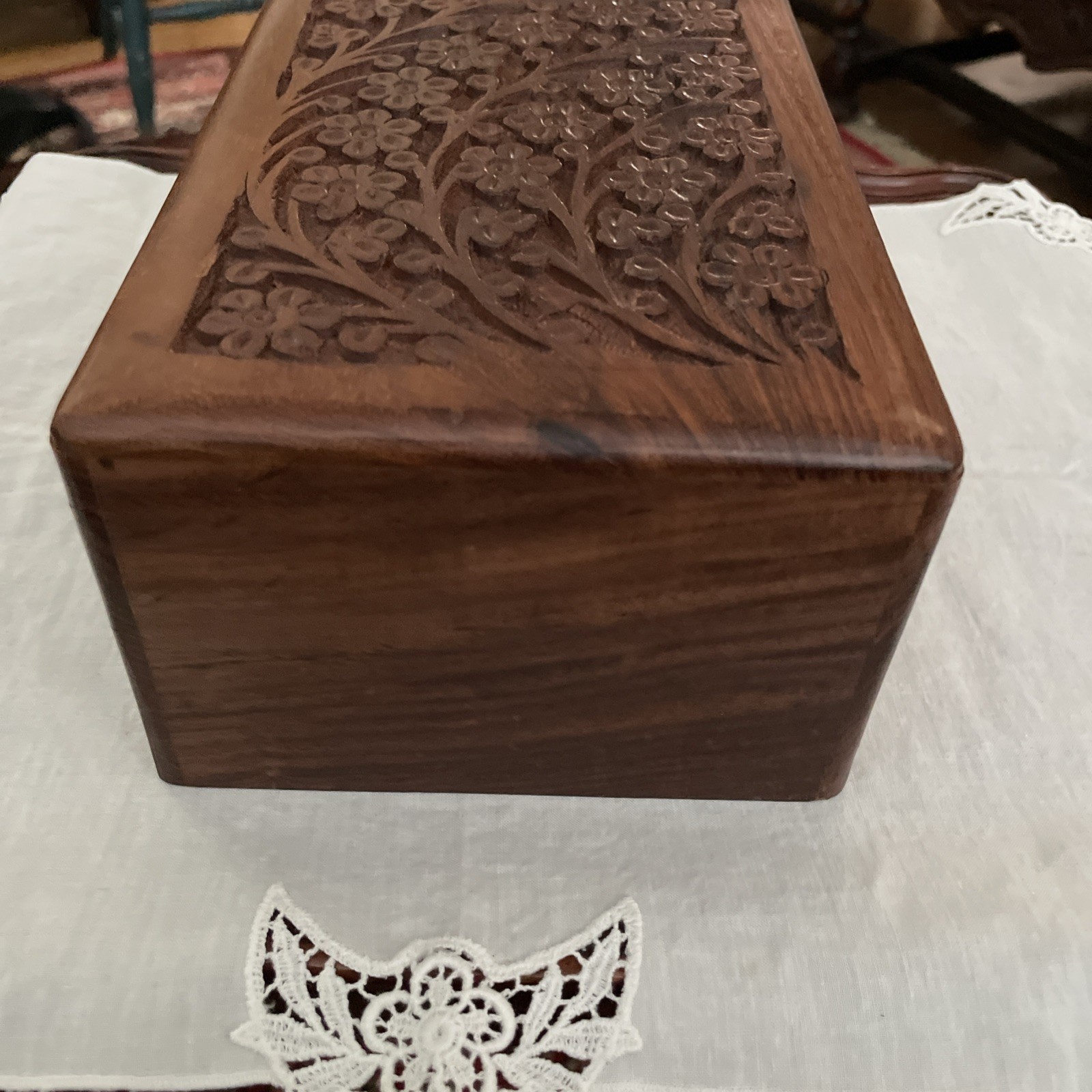 Large Wooden Urn Tree of Life Rosewood Box Cremation for Ashes Keepsake