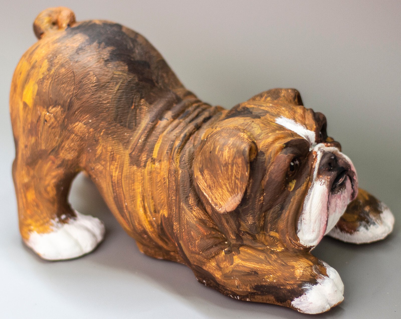 English Bulldog Urn Pet Ashes Dog Memorial Cremation Statue Animal Custom Paint