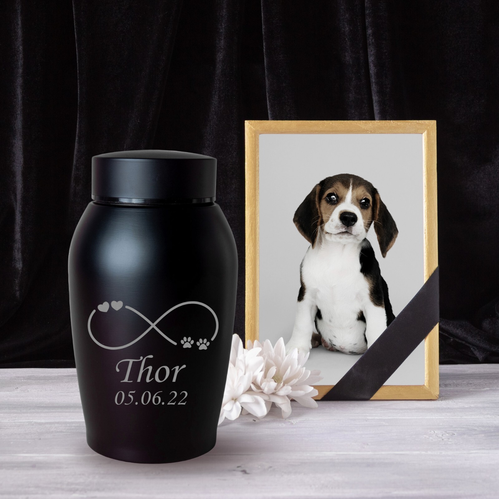 Custom Engraved Pet Urn for Ashes, Personalized Dog & Cat Memorial Cremation Urn