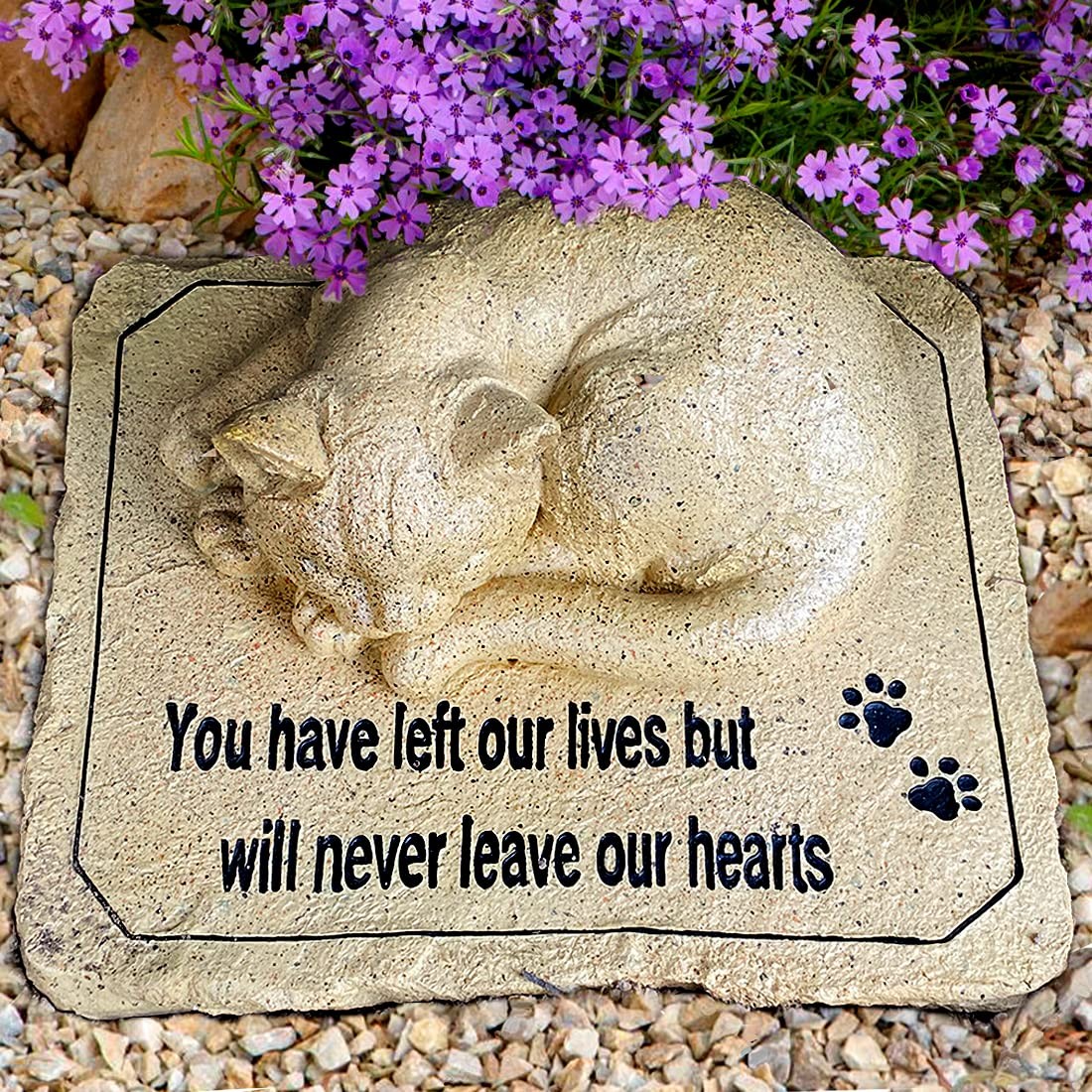 Lily’S Home Lilys Home Pet Memorial Stone – Cat Or Dog Grave Marker – Durable