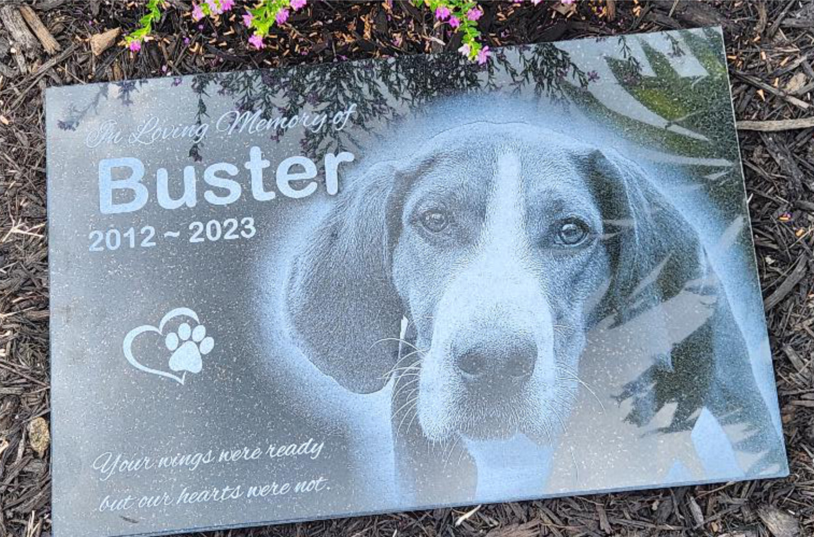 Pet Stone Memorial Grave Marker pet grave stone Headstone Person Dog 10″x18″