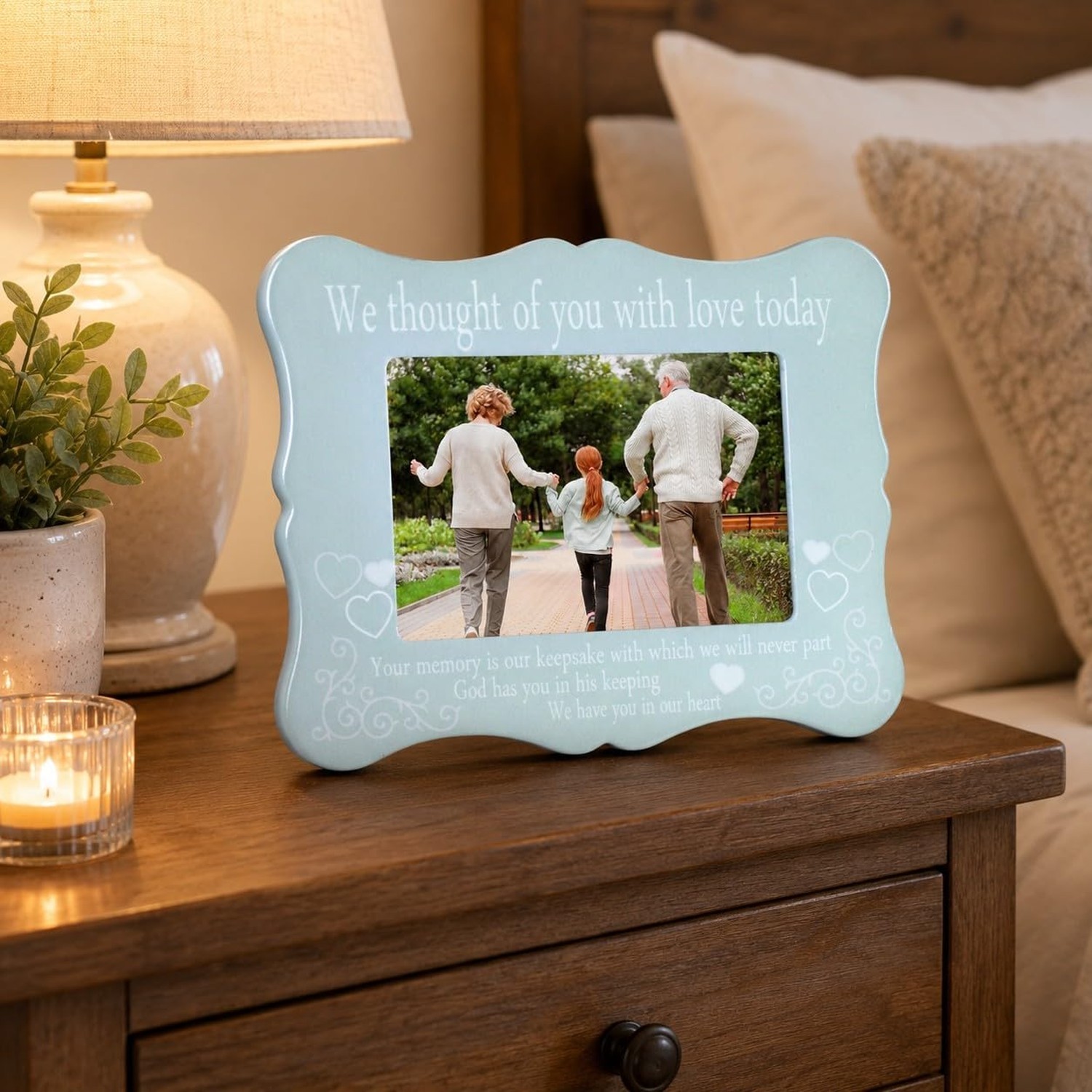 BANBERRY DESIGNS Memorial 4×6 Picture Frame We Thought of You with Love Today…