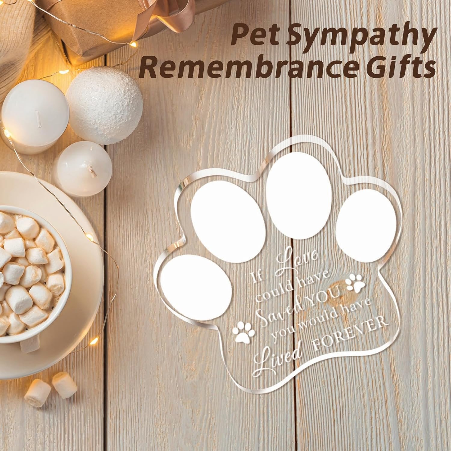 Pet Memorial Ornament Remembrance Gifts: Loss of Dog Cat Sympathy Gift Crystal C