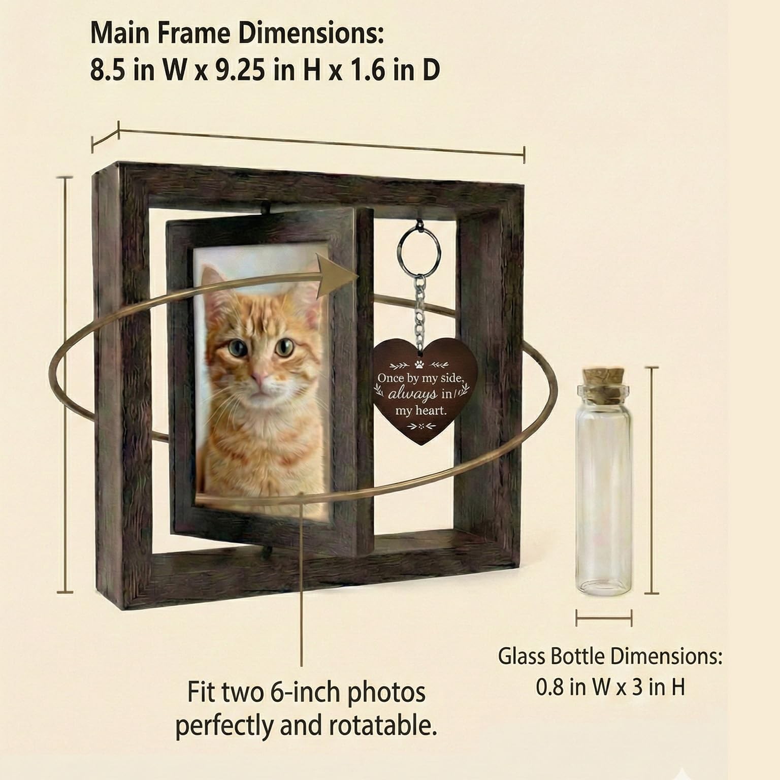 Dog Memorial Gifts for Loss of Dog, Pet Memorial Gifts for Dogs Cats, Rotatin…