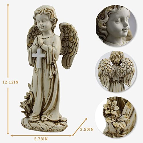 Angel Statue for Garden,Solar Angel for Cemetery Angel Garden Statue 08