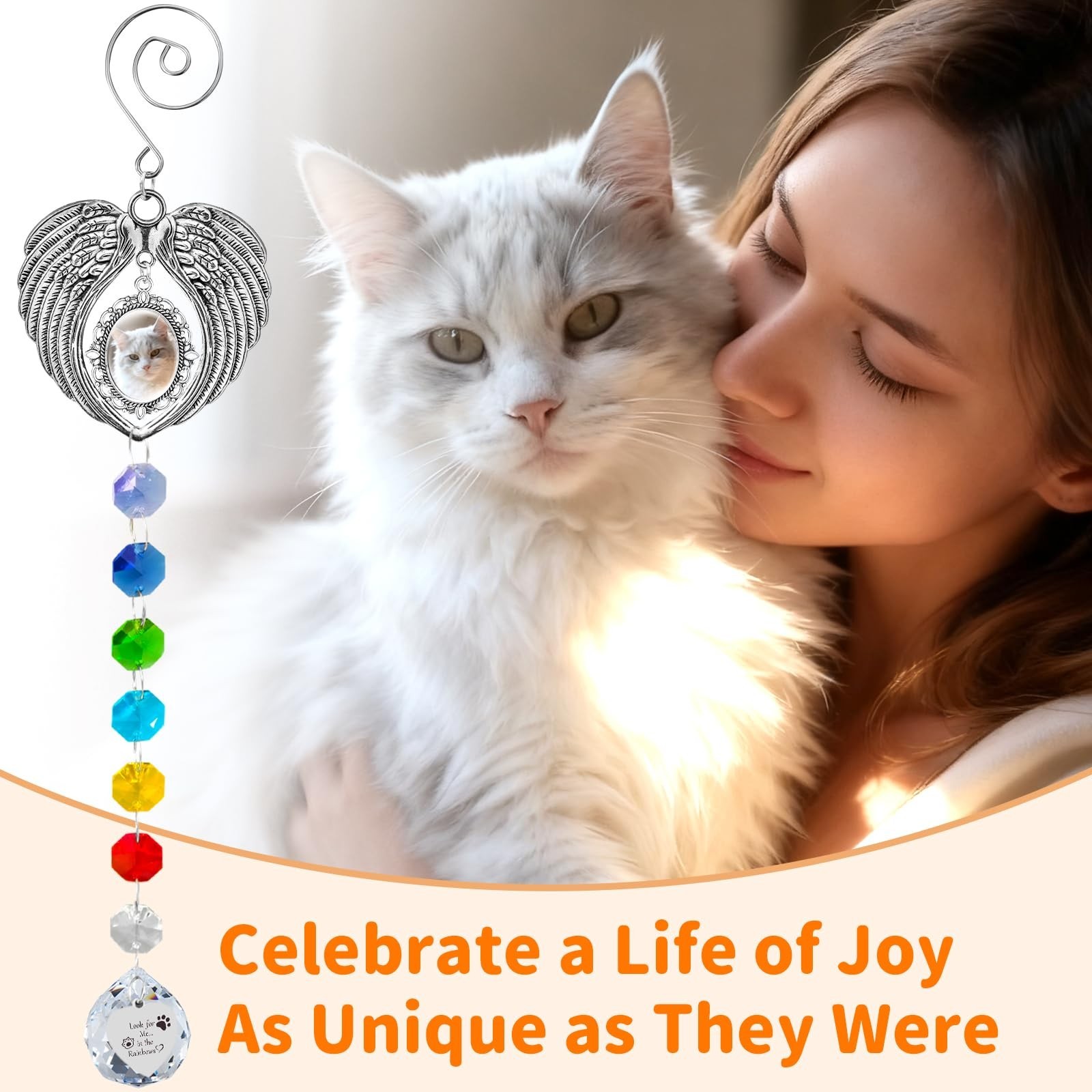 Pet Memorial Gifts for Dogs, Pet Memorial Suncatcher for Loss of Dog Cats Pas…