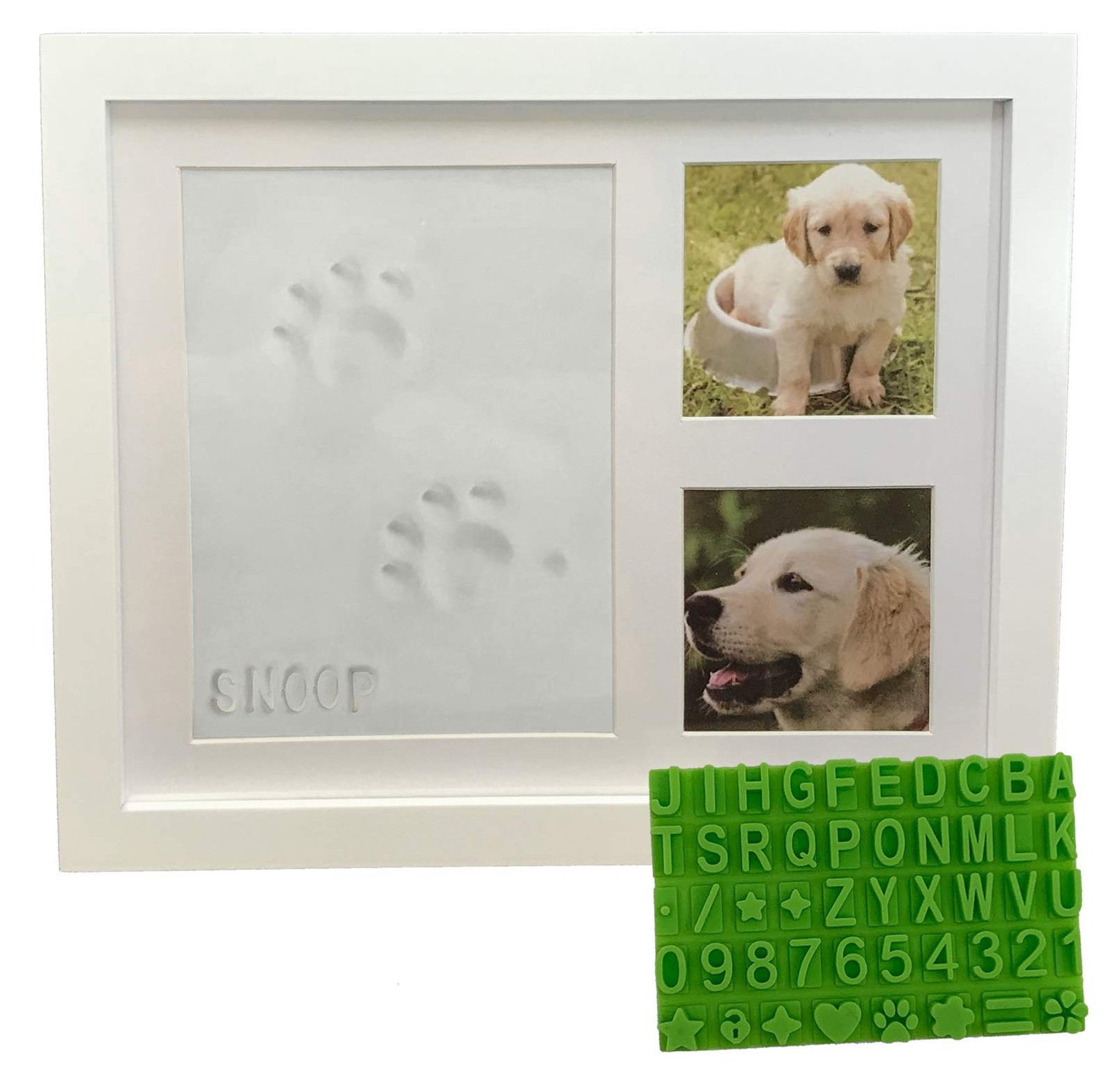 Ultimate Dog or Cat Paw Print Keepsake Kit & 11 inches x 9 inches, White
