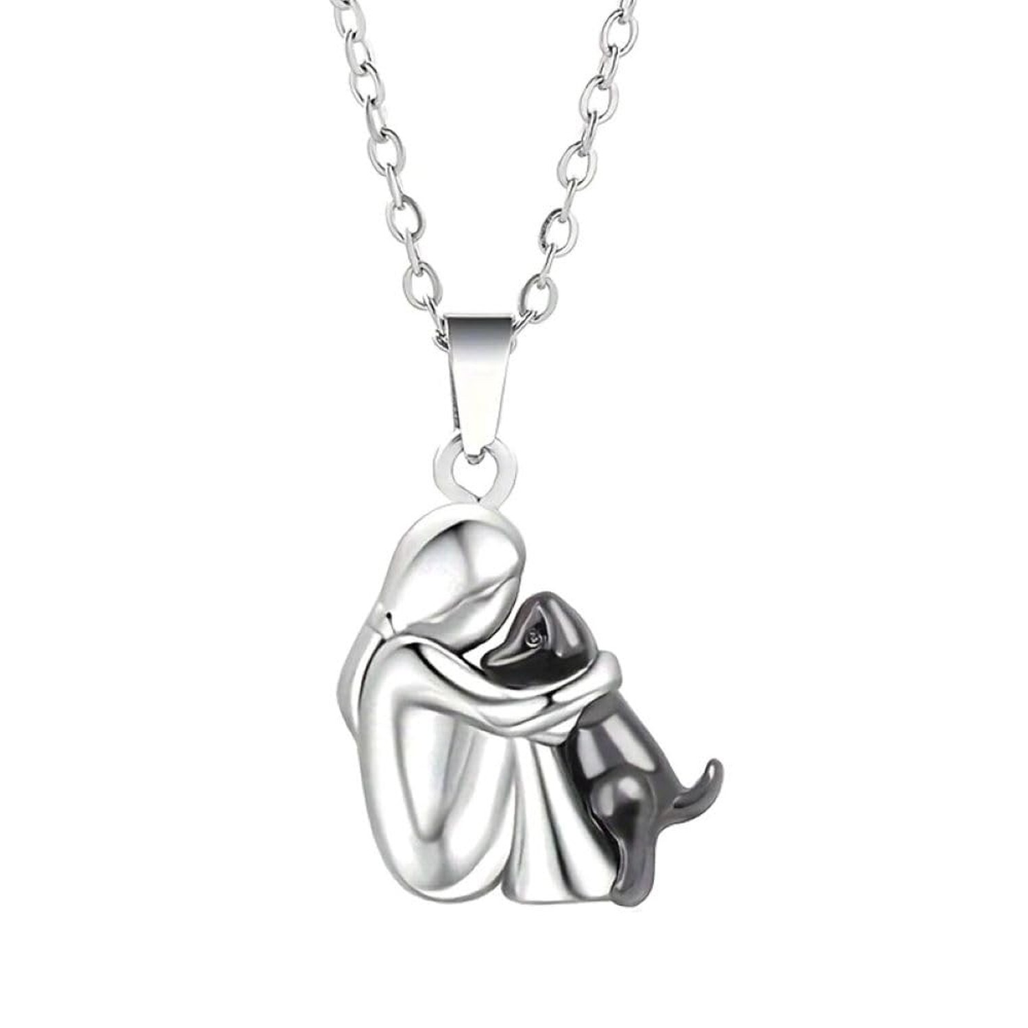 Art Attack Two Tone Dainty I Love My Dog Chain Necklace, Forever In My Heart …