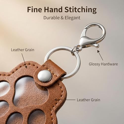 5 Pcs Dog Fur Storage Keychain Pet Paw Keepsake, Pet Memorial Gifts for Bag A