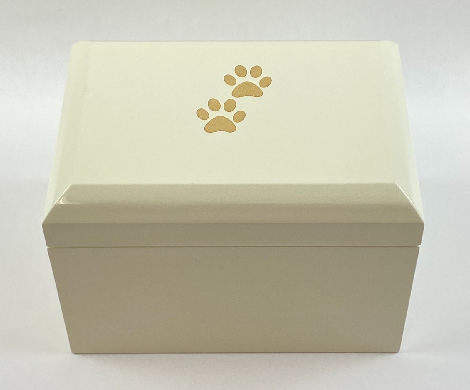 Memory Wood Box with Urn for Pet White