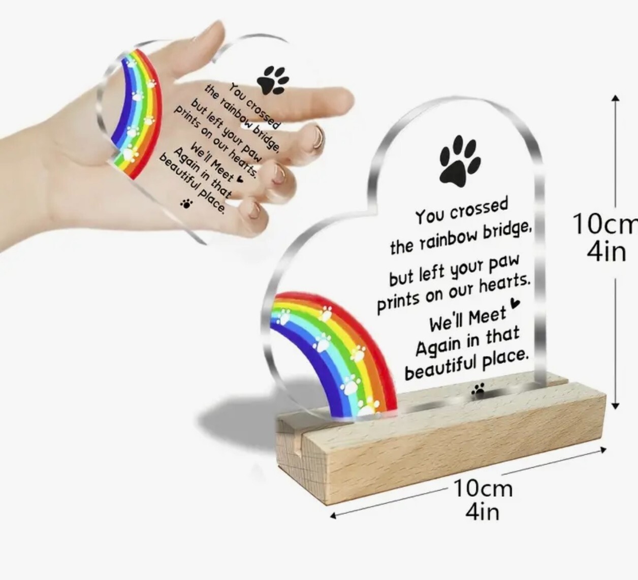 Pet Memorial Heart Remembrance and Bereavement Gift, 12 Variants For Pet Lovers
