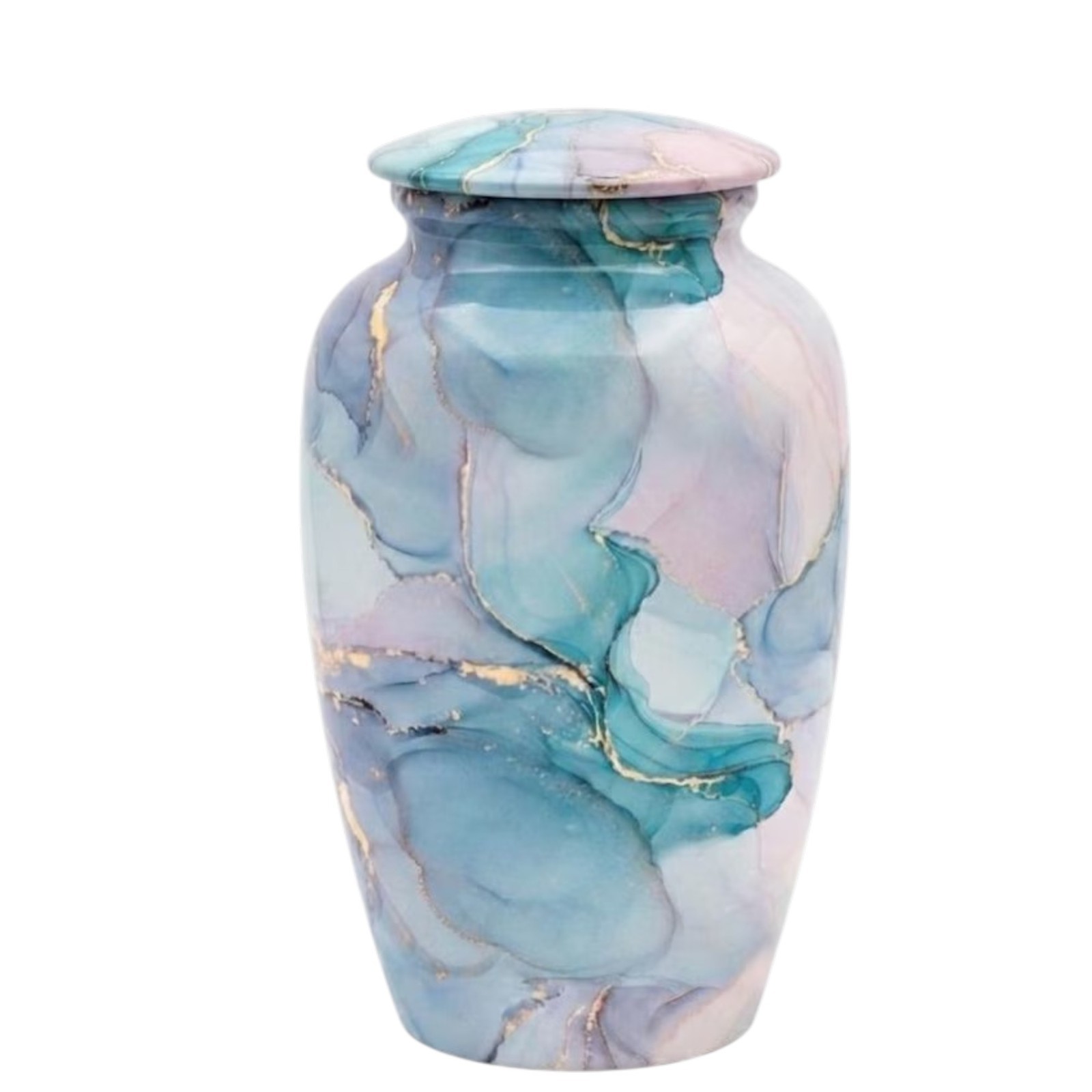 Large Navy Blue Cremation Urn for Human Ashes Adult Your Love Ones (10 Inch)