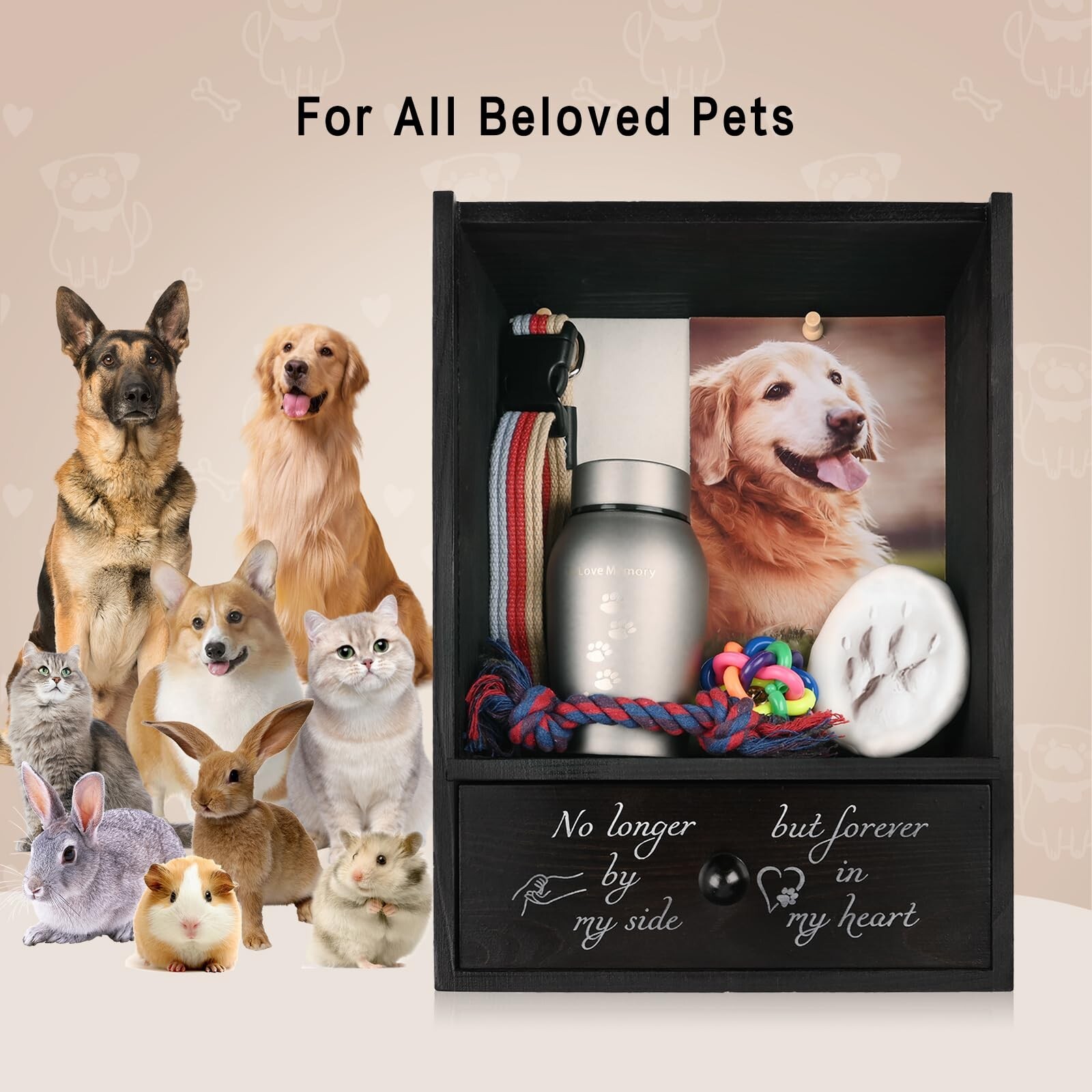 Pet Memorial Shadow Box Keepsake 9.3×13 Dog Memorial Gifts for Loss of Dog De…