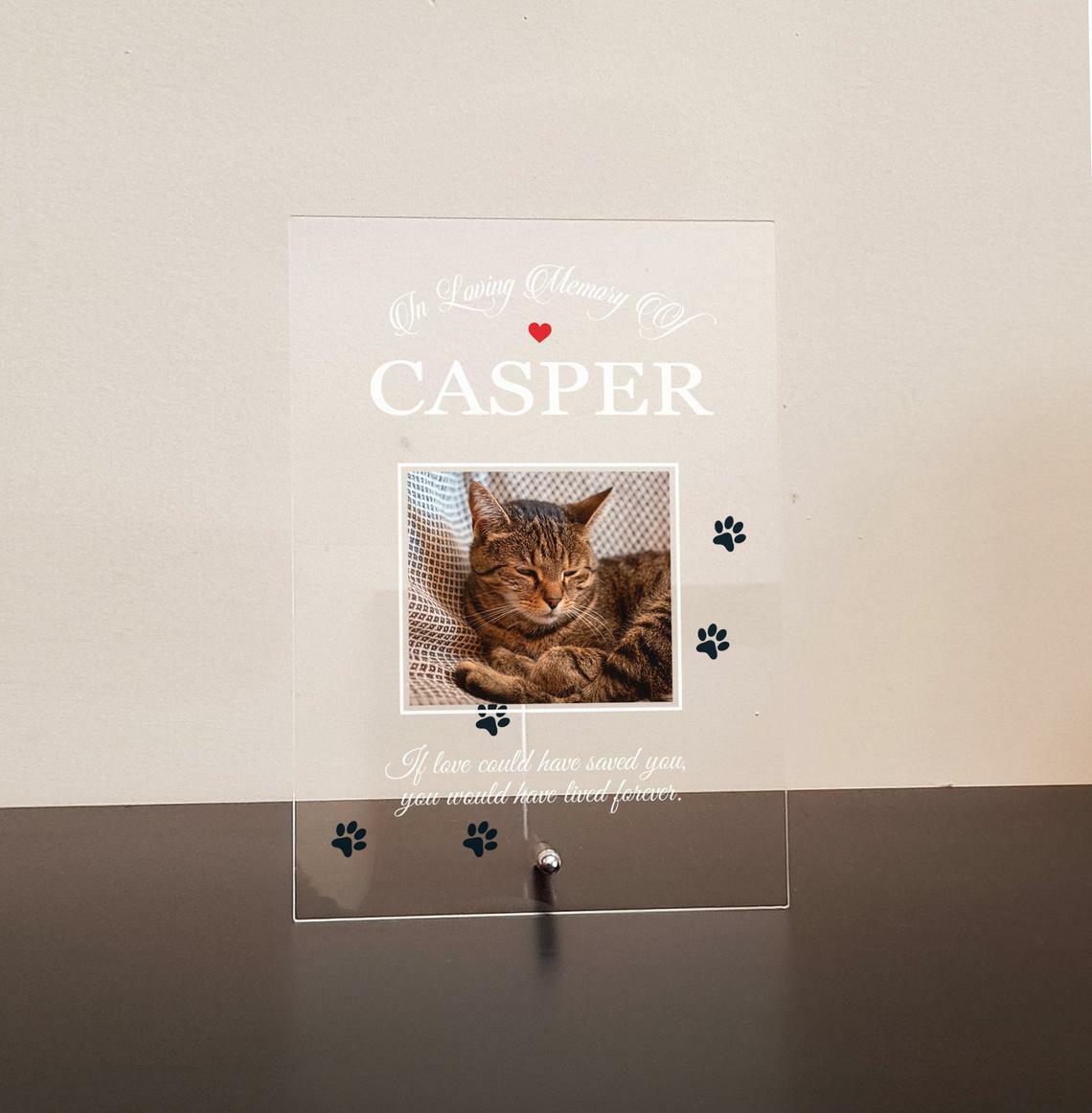 Personalised Pet loss Memorial Photo Plaque Dog Cat Horse Keepsake Custom Gift