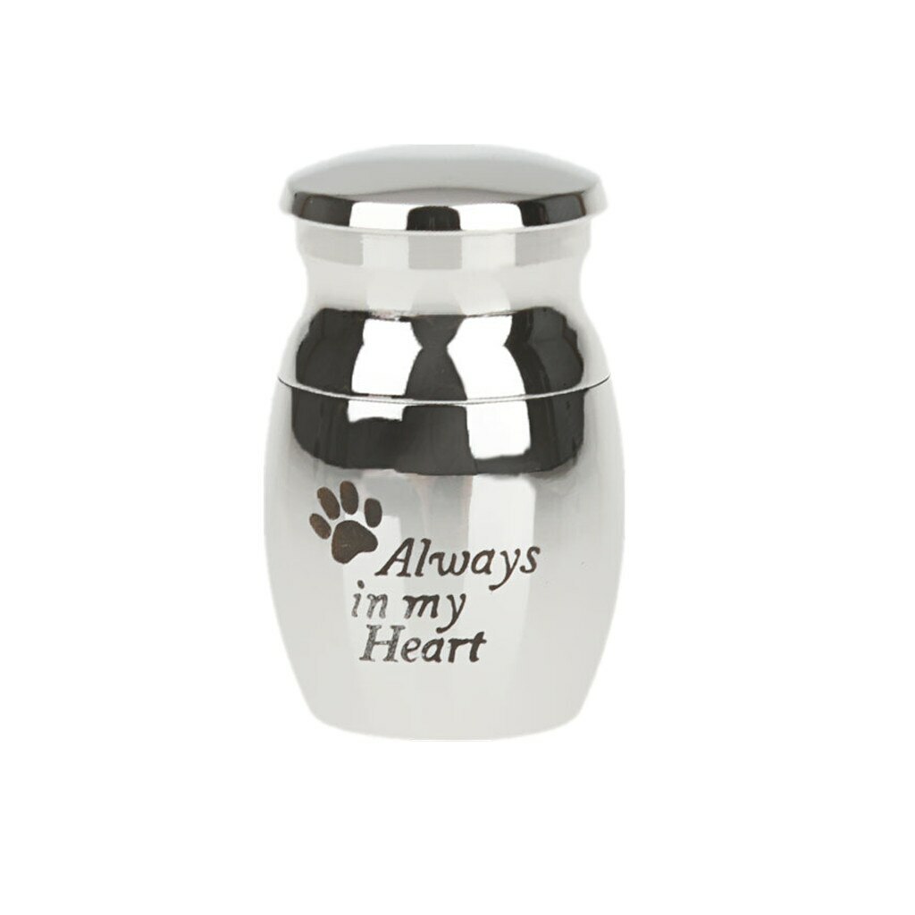 Pet Keepsake Urn Always in My Heart Paw Prints on Tiny Mini Dog Cat Sharing Gift