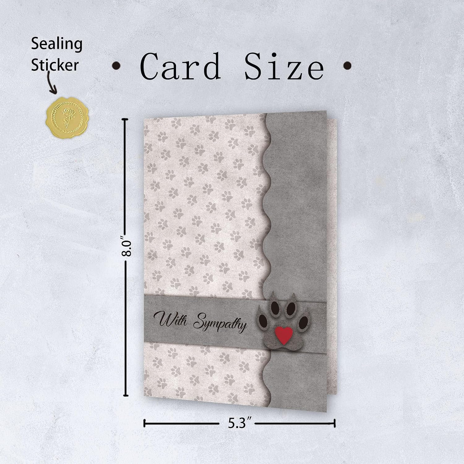 Pet Sympathy Card for Dog Cat,Loss of Dog Cat Sympathy Gift,Pets Memorial Gifts,