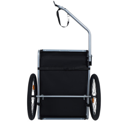 Large Folding Bike Trailer For Dogs 120LB Capacity All-Terrain Pet Carrier, Dur