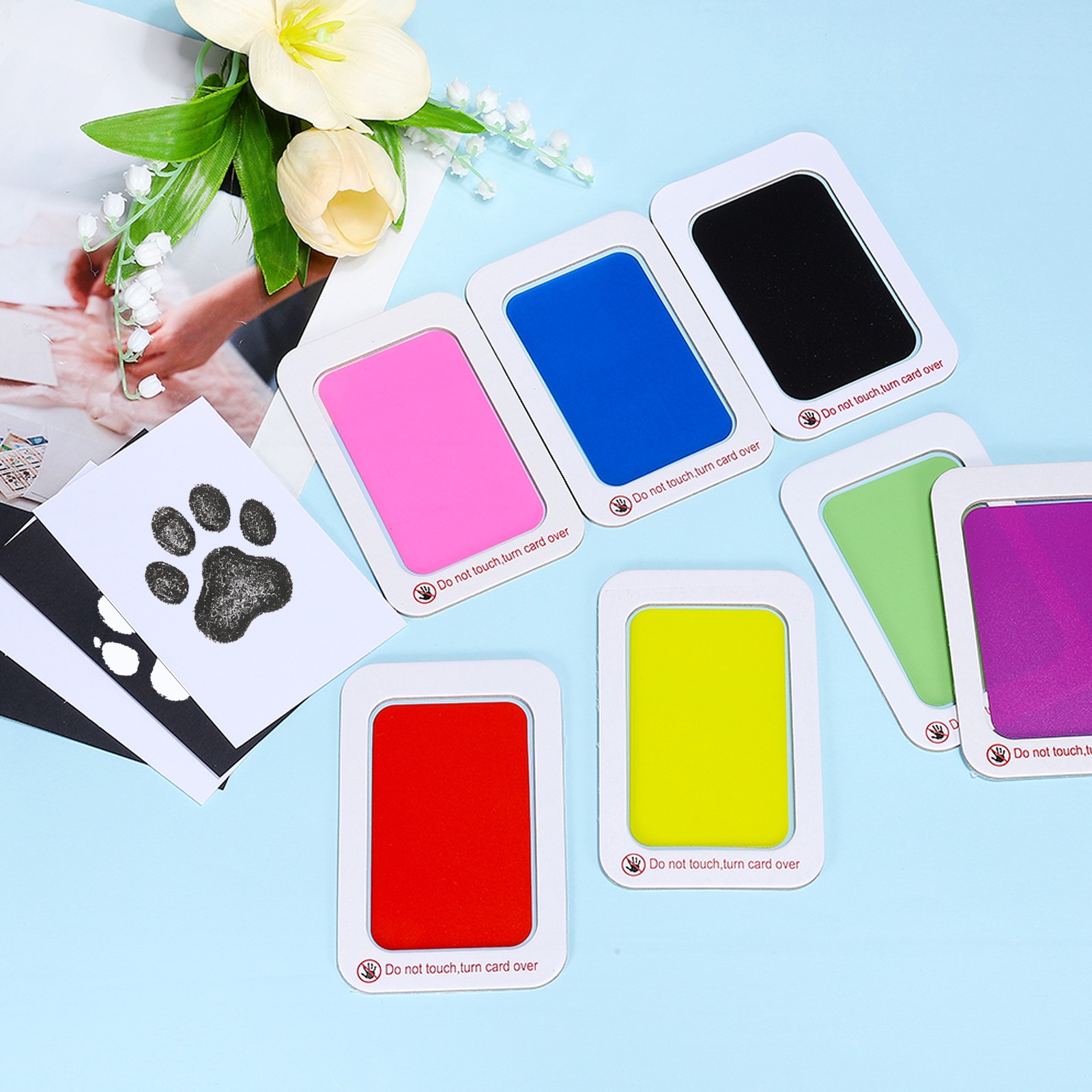 Pet Paw Print Kit 5.7″X4.1″ Paw Print Impression Black Gold 2 Set