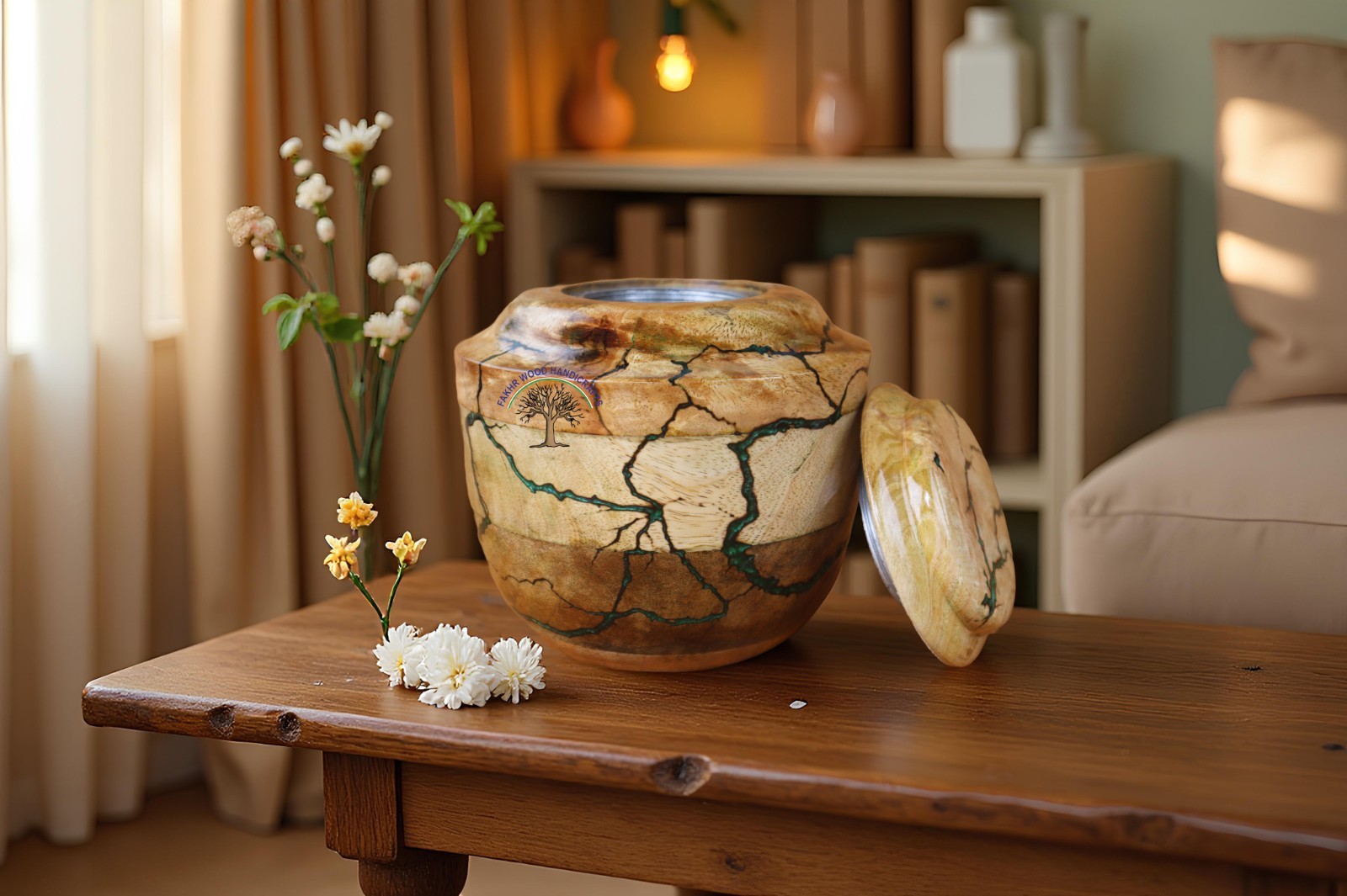 Wooden Urn for Human Ashes Adult Male Female | Cremation Urn Box Keepsake