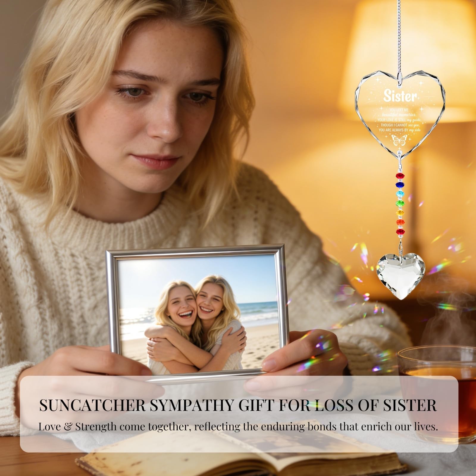Memorial Gifts for Loss of Mom Dad Sister Husband Brother – Crystal Suncatche…