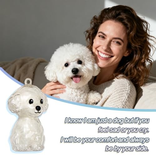 ELANE Dog Hair Keepsake – 2 Pack – Pet Memorial Keepsake – Clear – Toypoodle