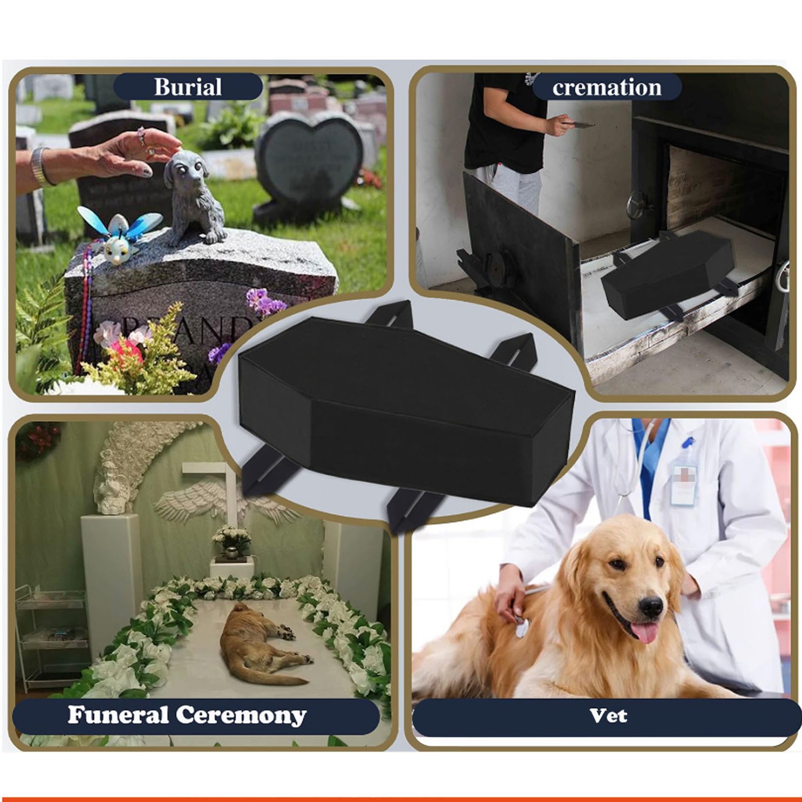 Biodegradable Pet Burial Bag Non Woven Fabric Cremation Casket For Animals