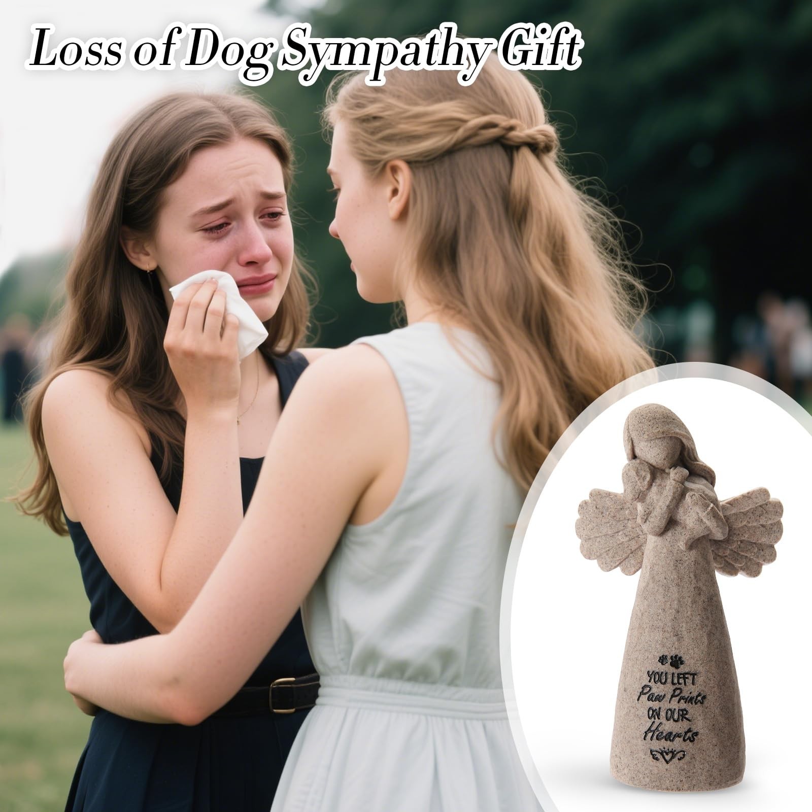 Dog Memorial Gifts – Sympathy Keepsake for Loss of Pet, Paw Print Remembrance, G