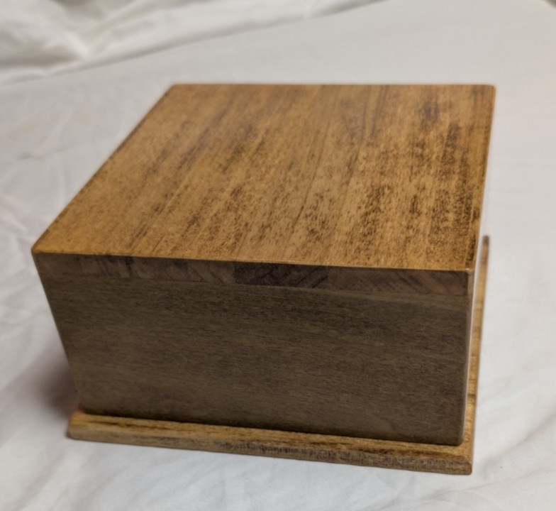Pet Memorial Cremation Urn- Small Dog Or Cat – Solid Poplar