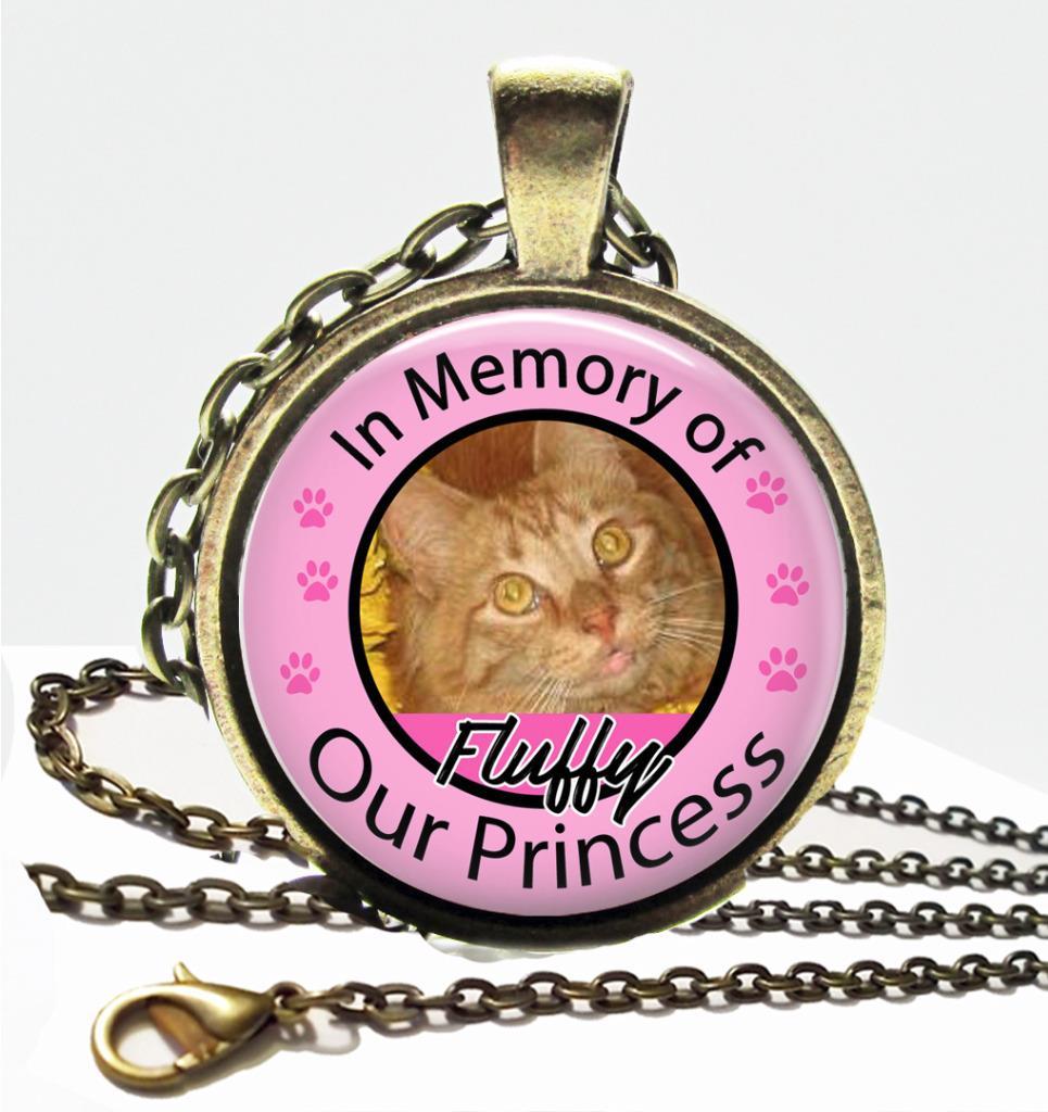 Custom Your Pet’s Photo Memorial Glass Pendant Necklace Handcrafted Personalized