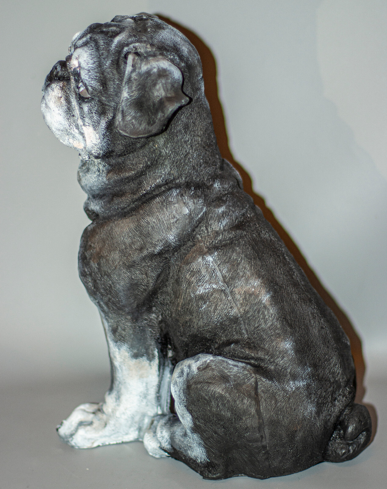 Pet Memorial Urn Ashes Black Pug Dog Loss Grave Sculpture Keepsake Sympathy Gift