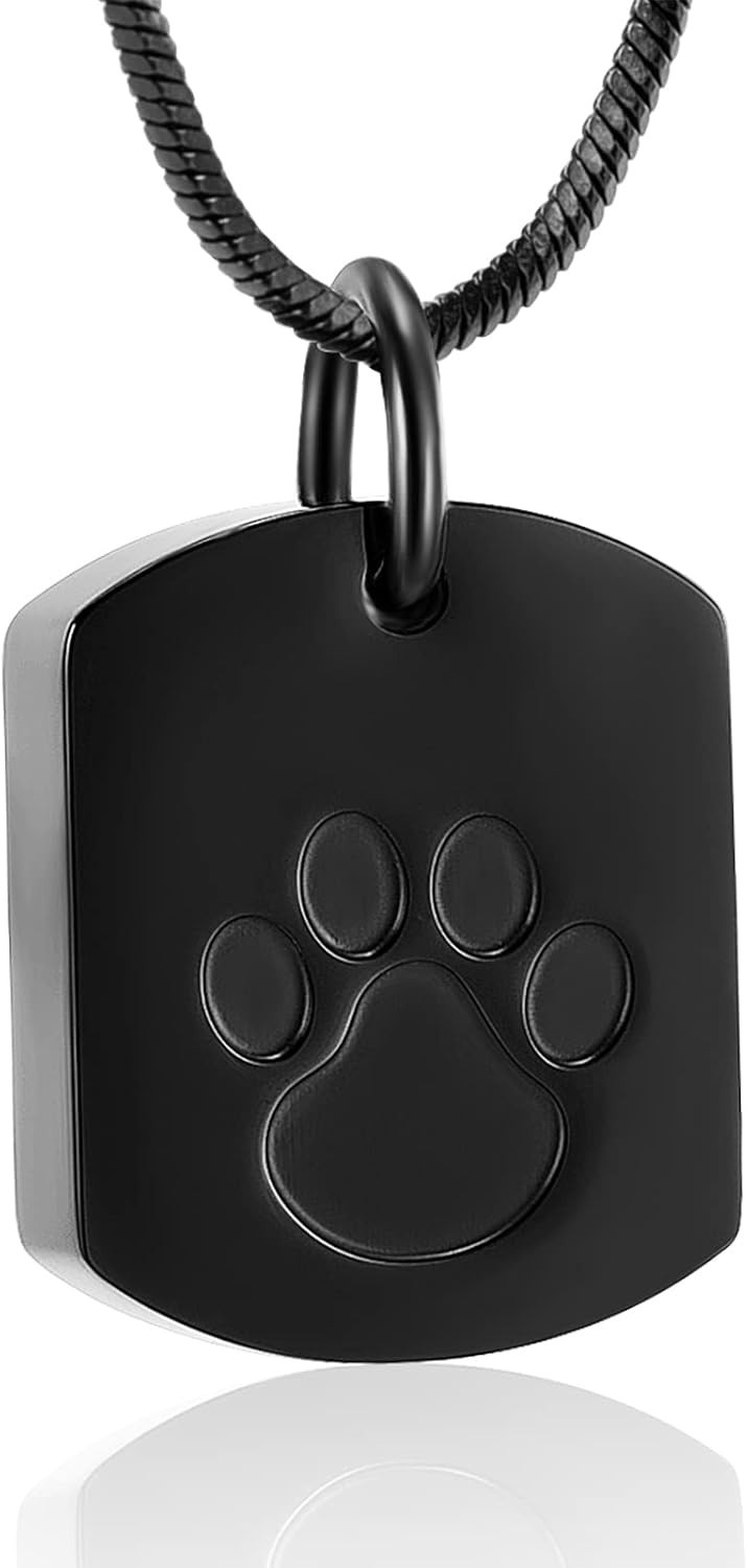 Pet Cremation Jewelry Urn Necklace Stainless Steel Keepsake for Ashes