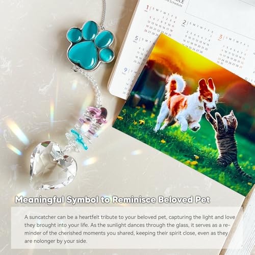 Pet Memorial Suncatcher – Thoughtful Dog & Cat Bereavement Gifts, Natural