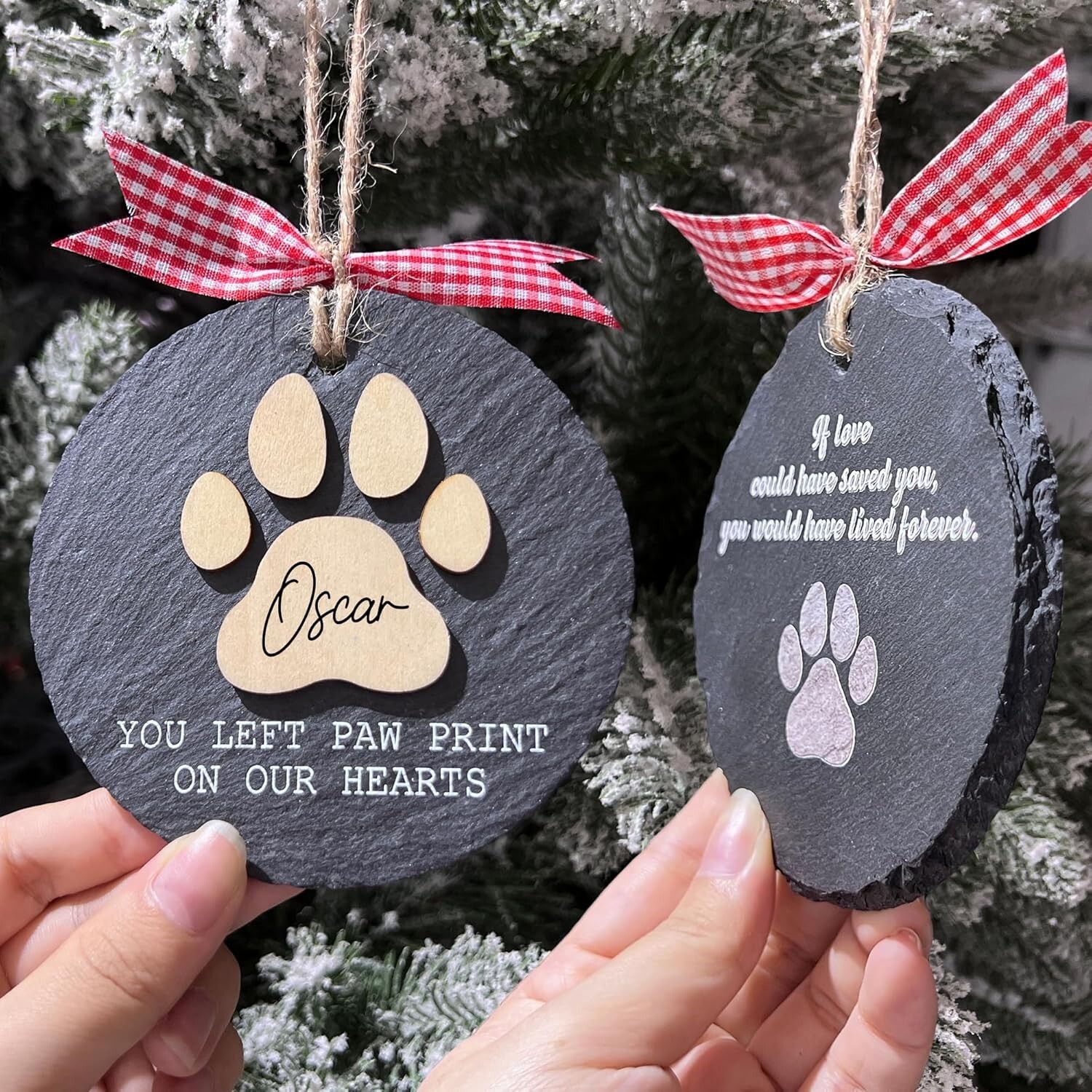 Sympathy Gift for Loss of Dog or Cat Memorial Stone Ornament Christmas Gifts Pet