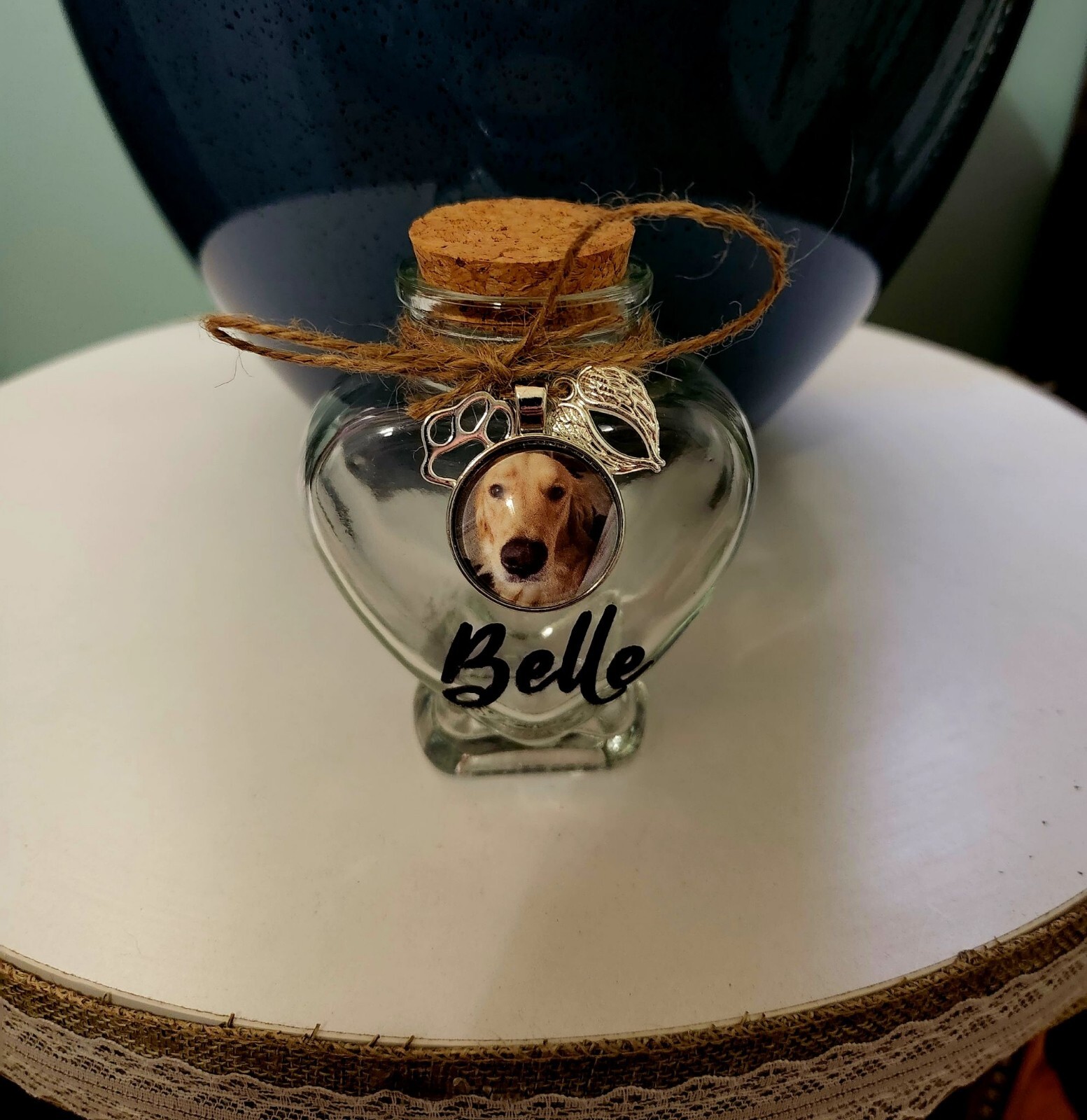 Pet Memorial Keepsake Jar for Hair – Pet Fur Memorial Vial for hair