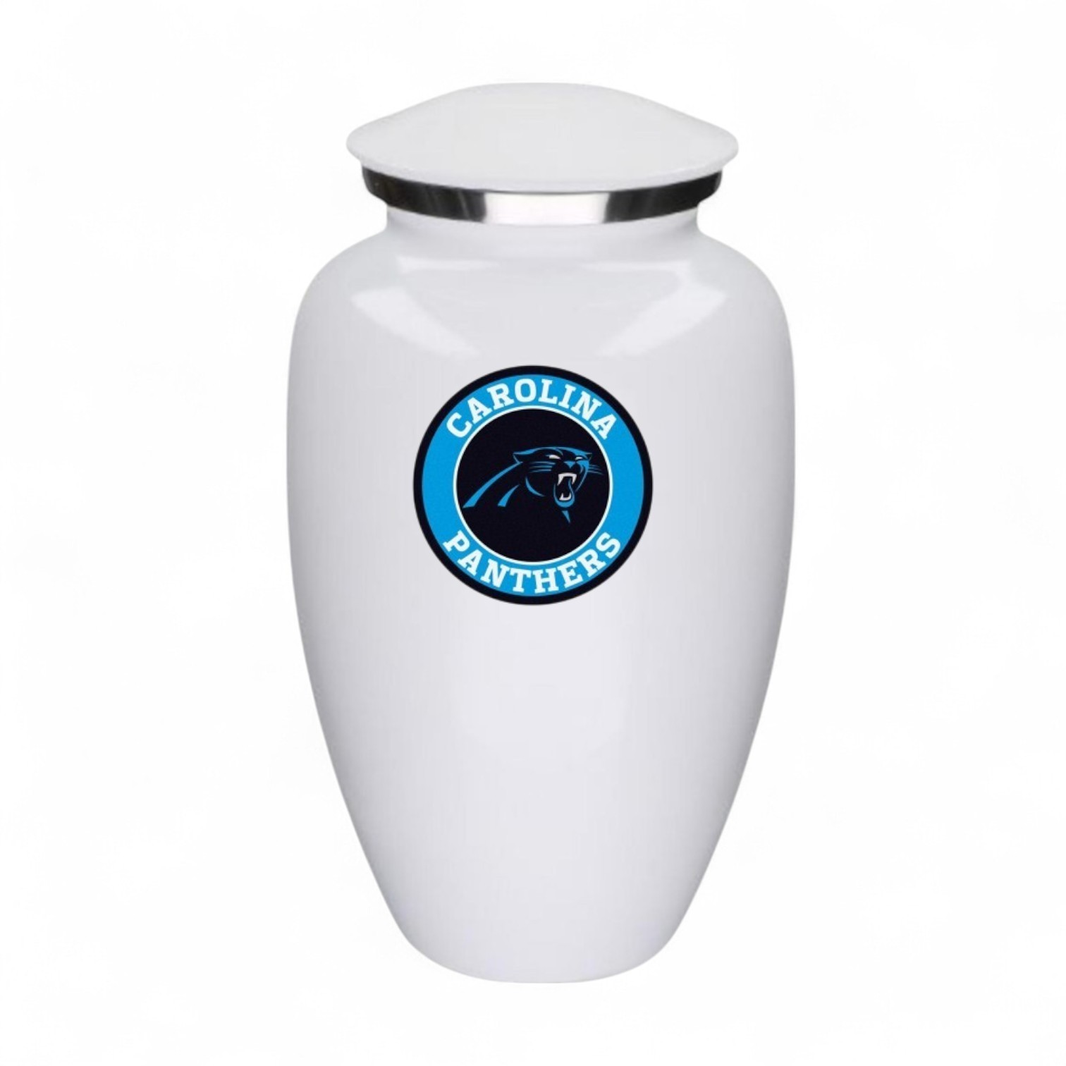 Carolina Football Theme Large Aluminum Cremation Urn Adult Human Ashes w/Bag
