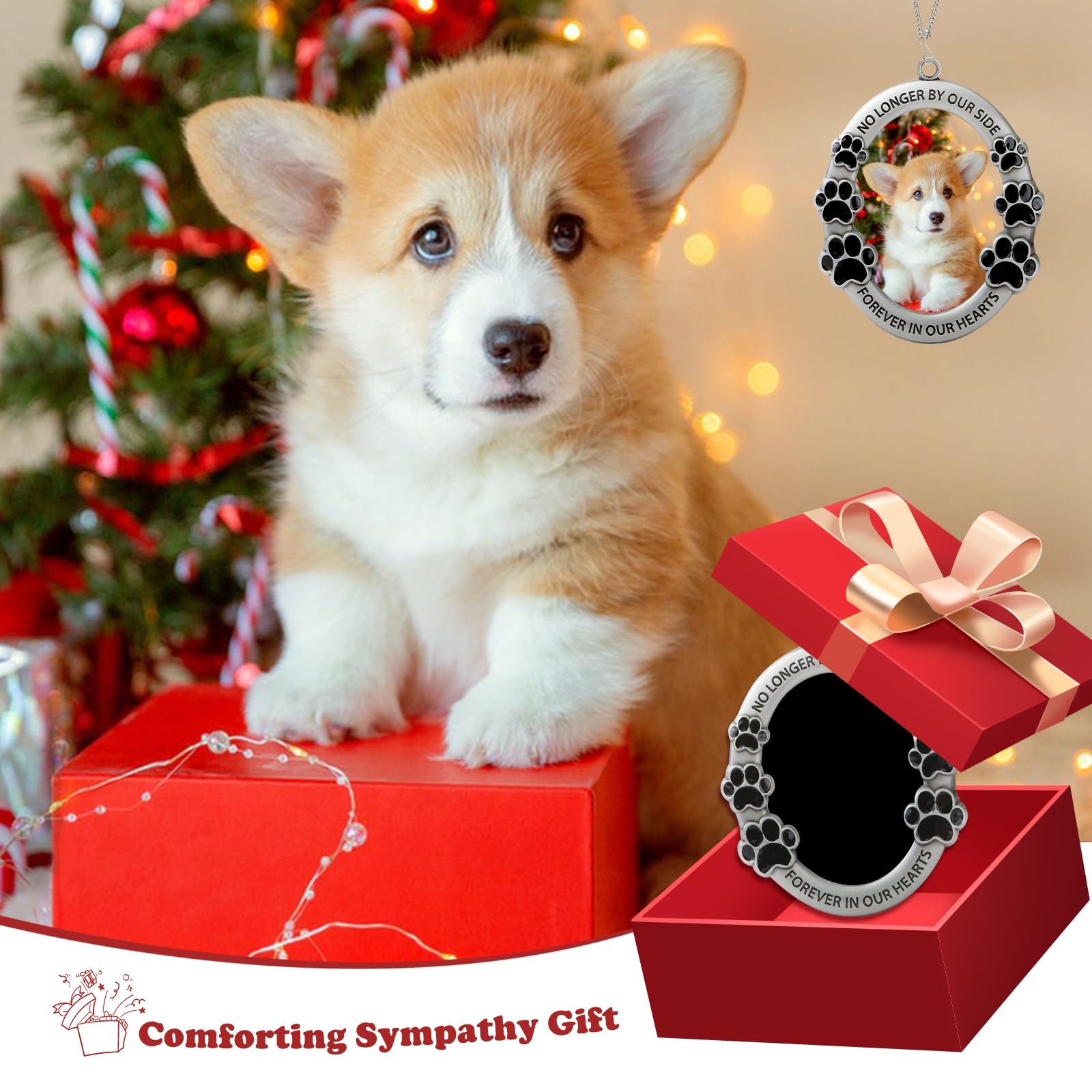 Pet Memorial Car Hanging Ornament – Photo Frame for Rearview Mirror Decor, Tr…