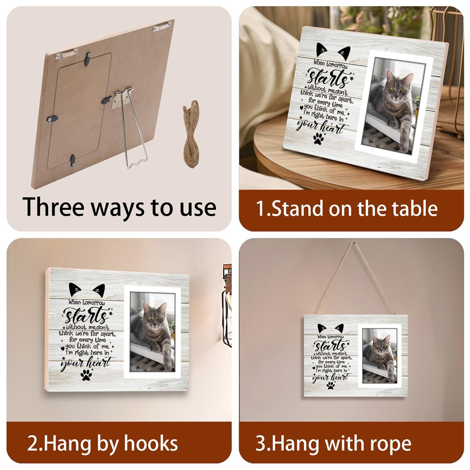 Cat Memorial Picture Frame, Pet Memory Picture Frame, Cat Frames For Pictures…