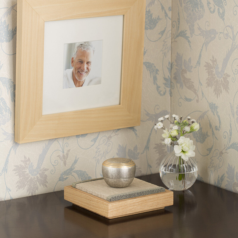 Kanata Silver Small Keepsake Urn for Human Ashes Brass