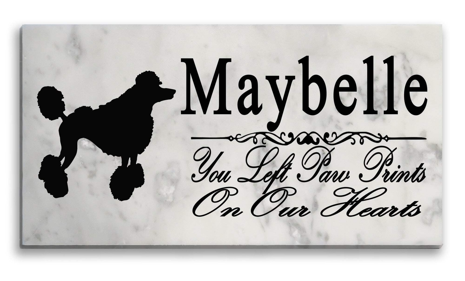 Standard Poodle Memorial Stone Personalized Garden Plaque Grave Marker Outdoor o
