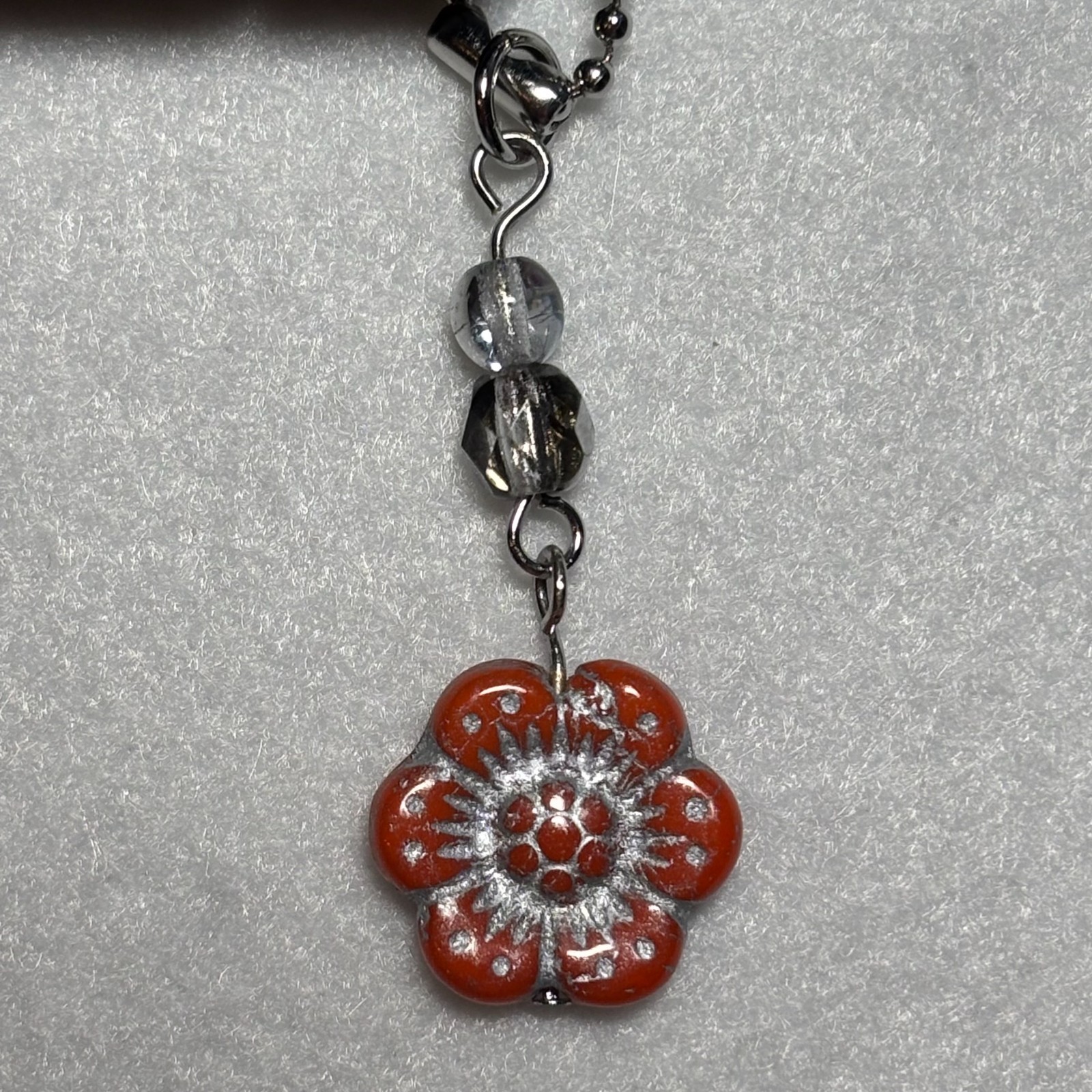 Cremation Ashes Keychain – Cremation Keepsake(red ornaments)