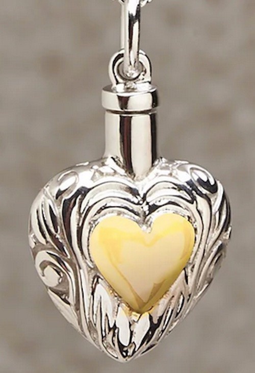Simple Heart Memorial Necklace (J-035)